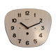 Horloge vintage formica pendule murale silencieuse "Beroz bois beige"