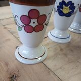 7 old glazed stoneware mazagrans