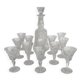 Saint Louis crystal liqueur service, Camargue model, 1970s.