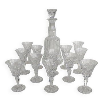Saint Louis crystal liqueur service, Camargue model, 1970s.