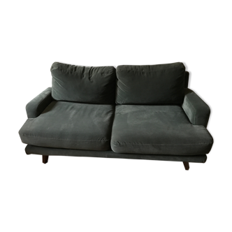 Manwell 2-seater sofa (AM PM) in sage green velvet, Emmanuel Gallina design