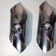 Italian aluminum wall sconces 1970