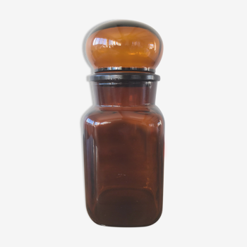 Amber glass jar