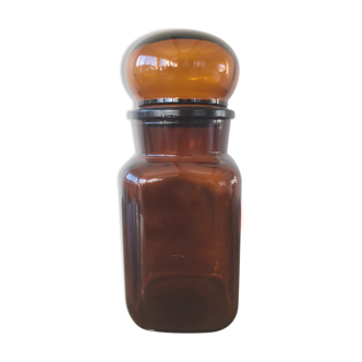 Amber glass jar