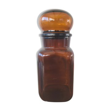 Bocal en verre ambré