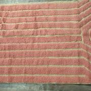 Handmade pure natural wool Berber rug in pink, size 150 x 250 cm.