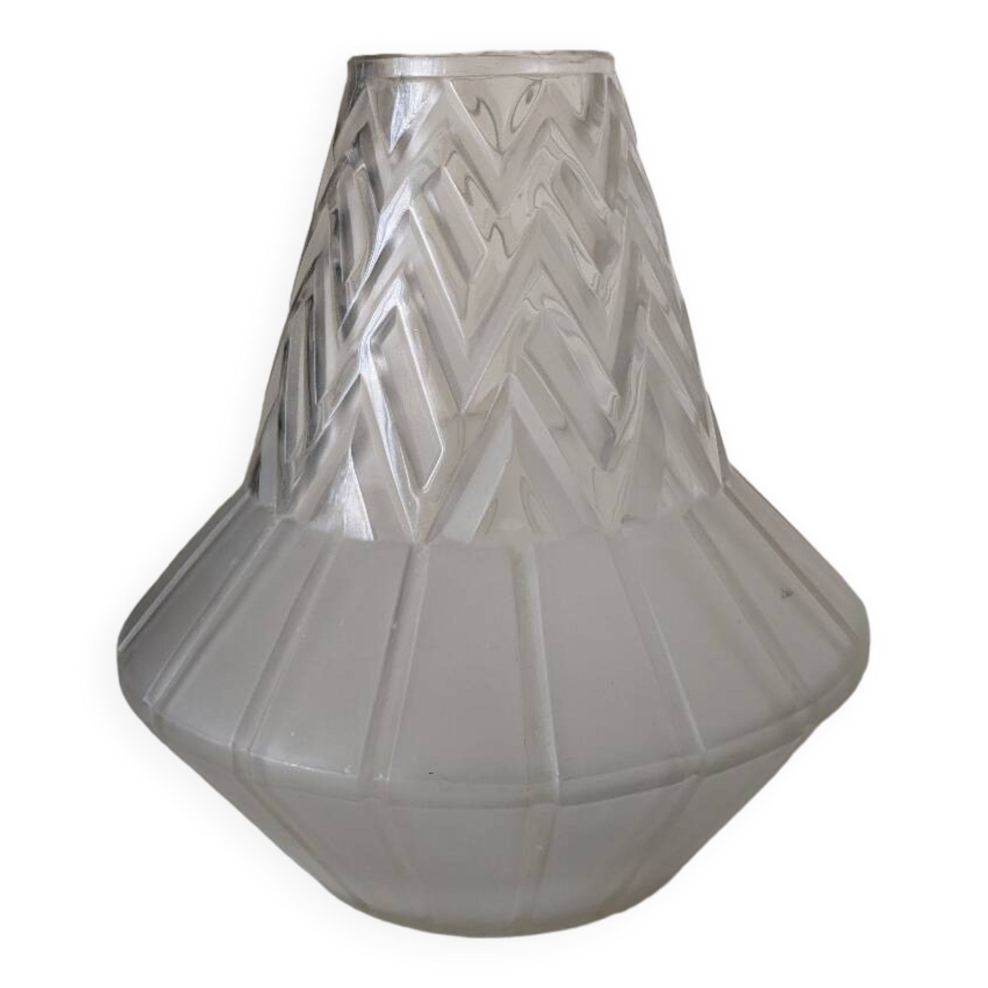 Etling Pressed Molded Glass Vase
