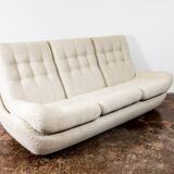 Space age 3 seater sofa Atlantis in beige boucle 1970's