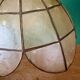 Vintage pendant light in mother-of-pearl and brass