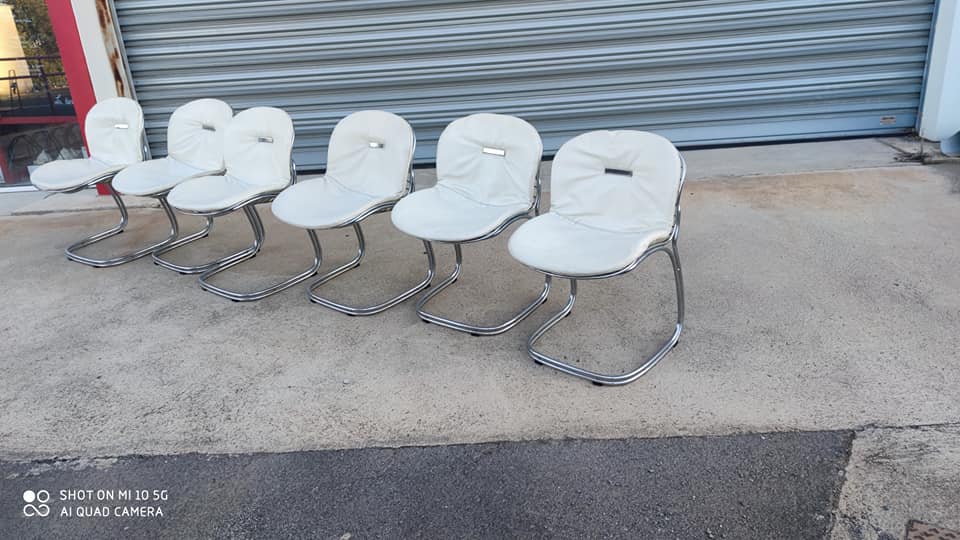 Six Sabrina model chairs by Gastone Rinaldi for Rima circa 1970