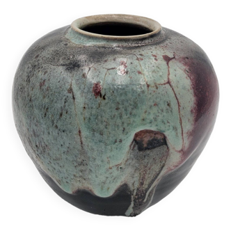 Glazed ceramic ball vase