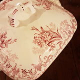 Soupière légumier en faïence à décor de fleur Choisy