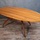 Oval dining table with organic design by Maurizio Marconato & Terr.