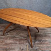 Oval dining table with organic design by Maurizio Marconato & Terr.