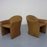Set of Mid-Century German Leather Cocktail Chairs by Walter Knoll, 1960s