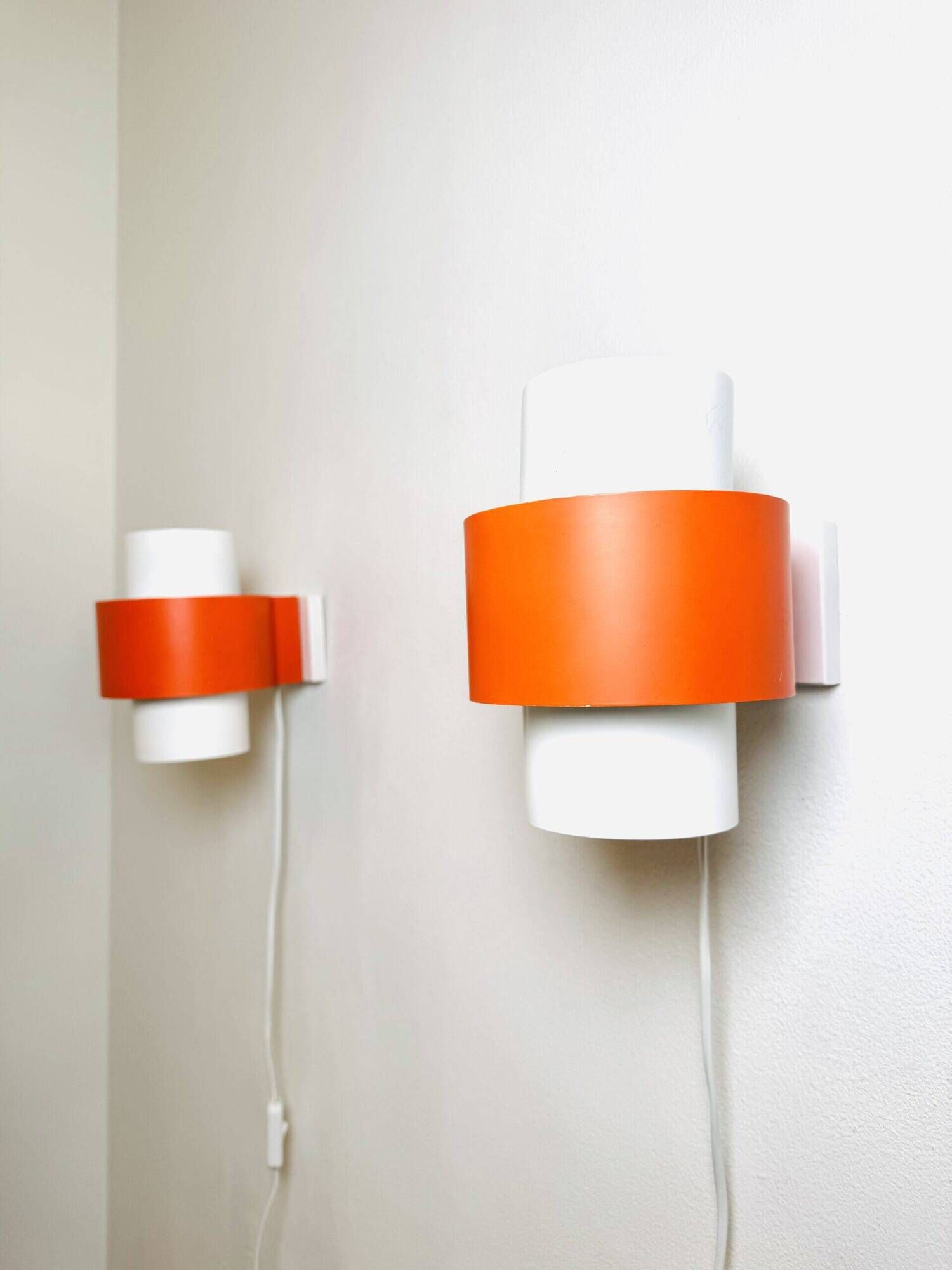 Curved Cylindrical Wall Lamps By J.J.M. Hoogervorst For Anvia Nederland, The Netherlands 1960S
