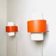 Curved Cylindrical Wall Lamps By J.J.M. Hoogervorst For Anvia Nederland, The Netherlands 1960S
