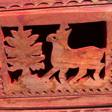 Vintage painted wood shelf