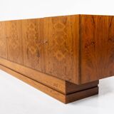 Mid-Century Modern Sideboard, Wood and Travertine, 1970s