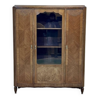 Art Deco bookcase in walnut burl - work from the 1930s