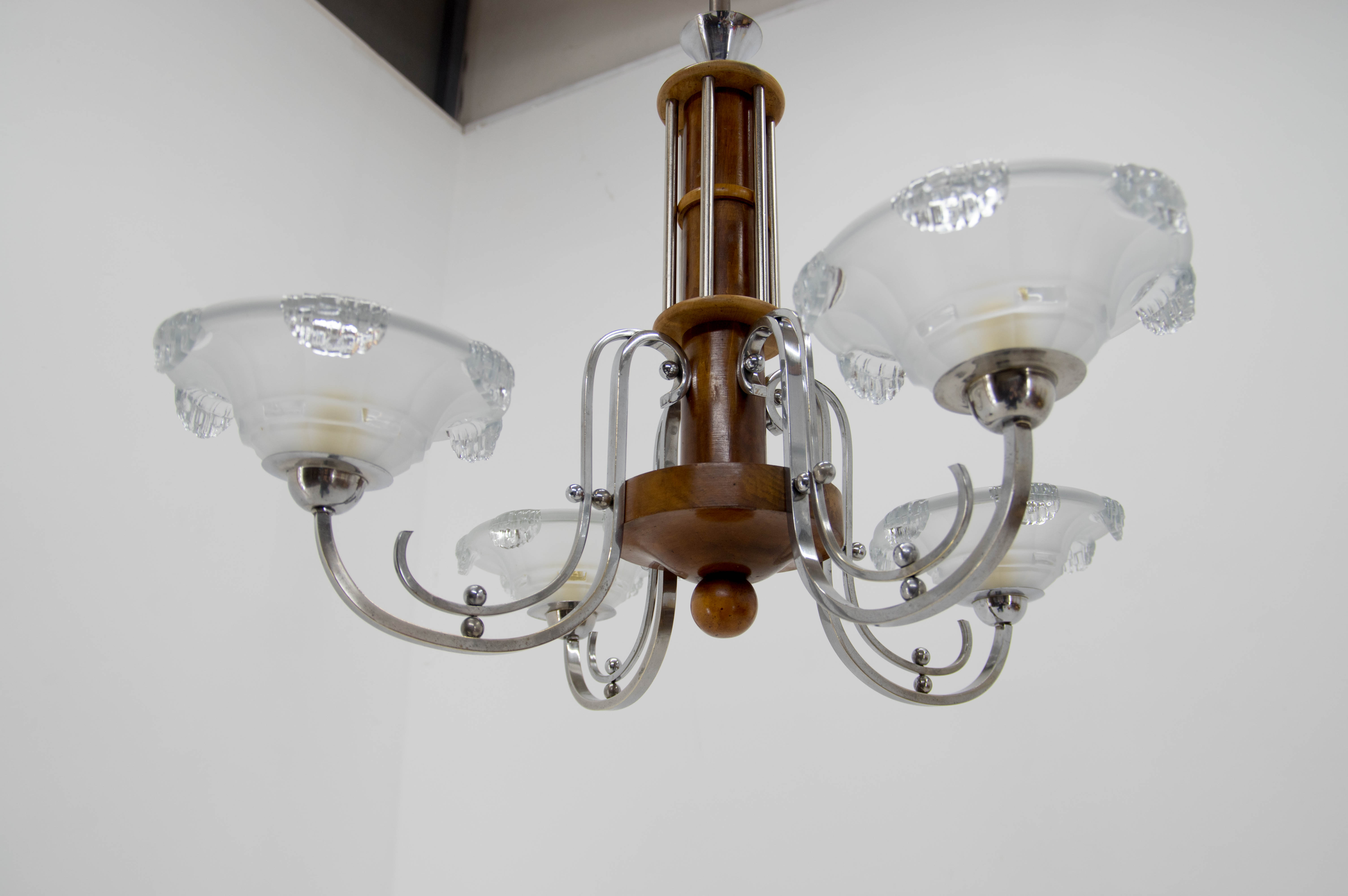Art deco chandelier  1930s