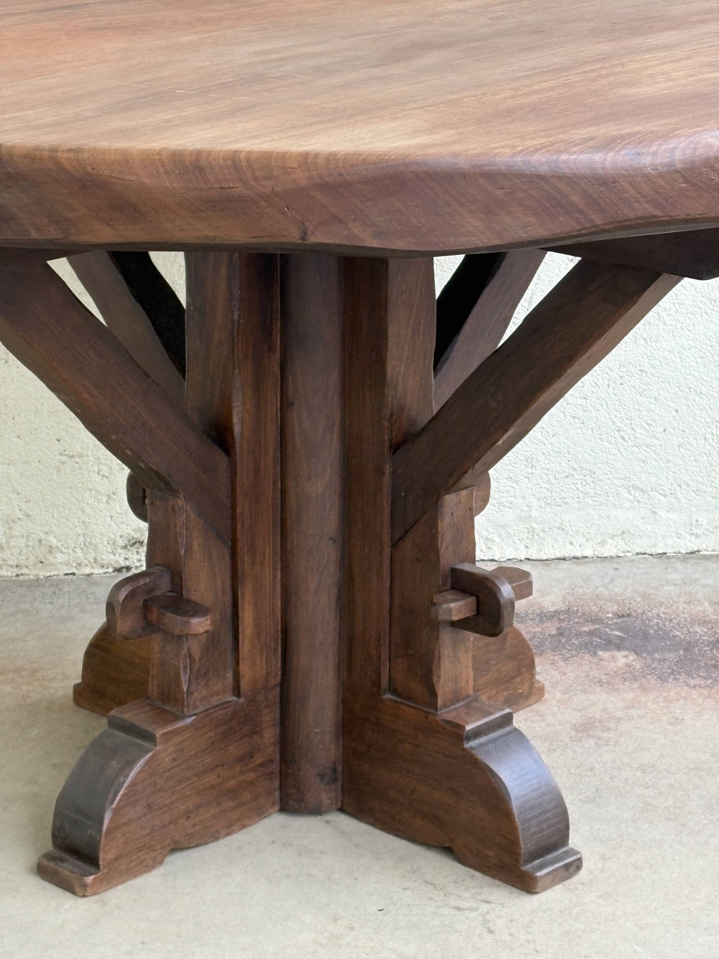 Solid wood round table