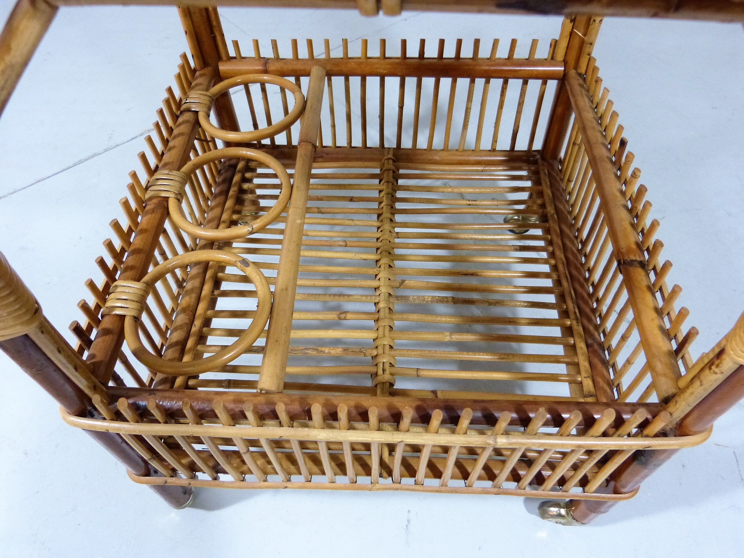 Rattan serving table 1950/60