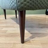 green asymmetrical bench
