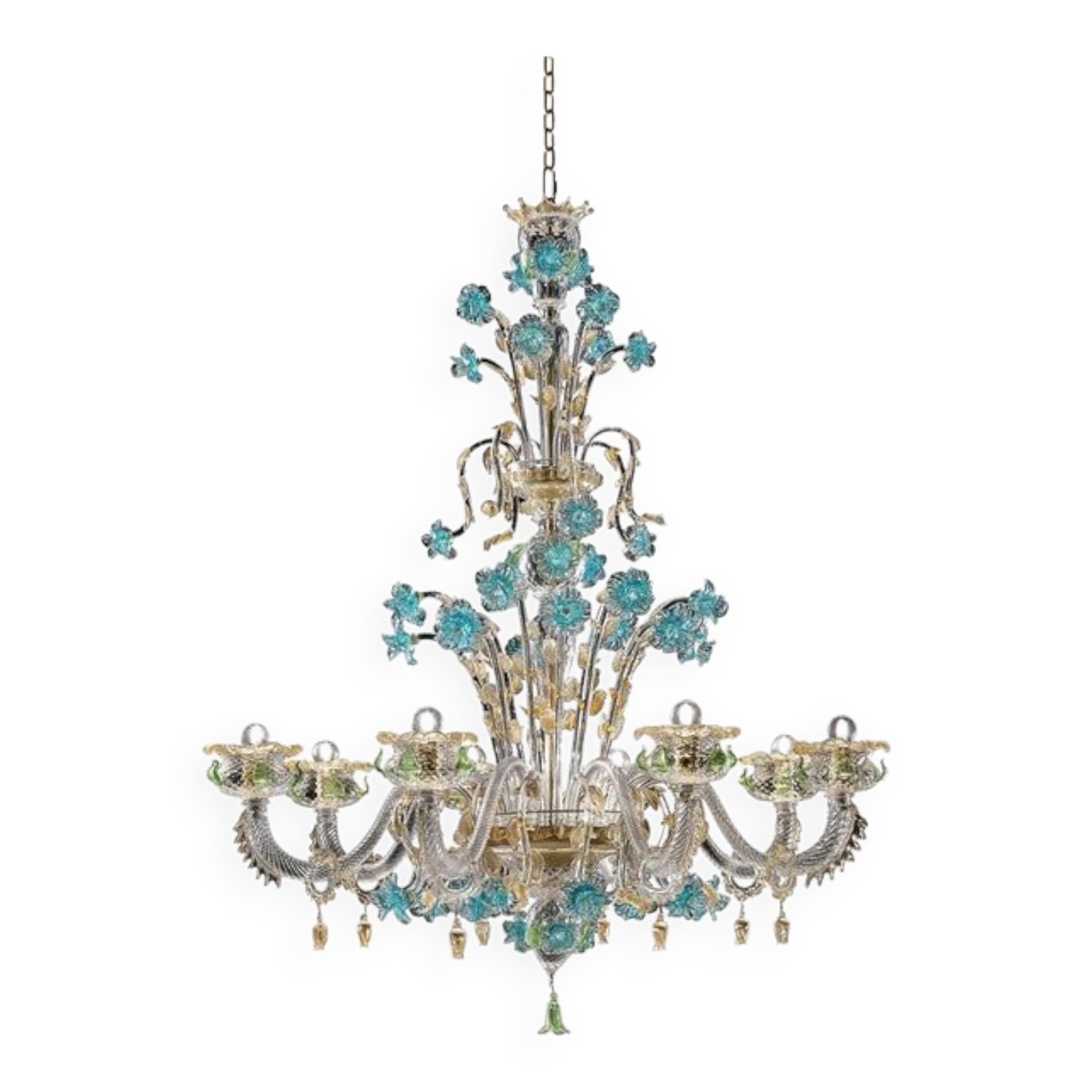 Early 21st century Murano glass chandelier