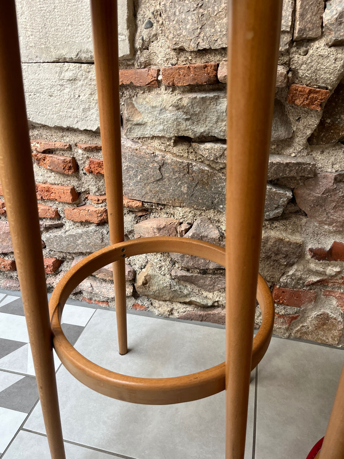 Pair of tapered leg bar stools