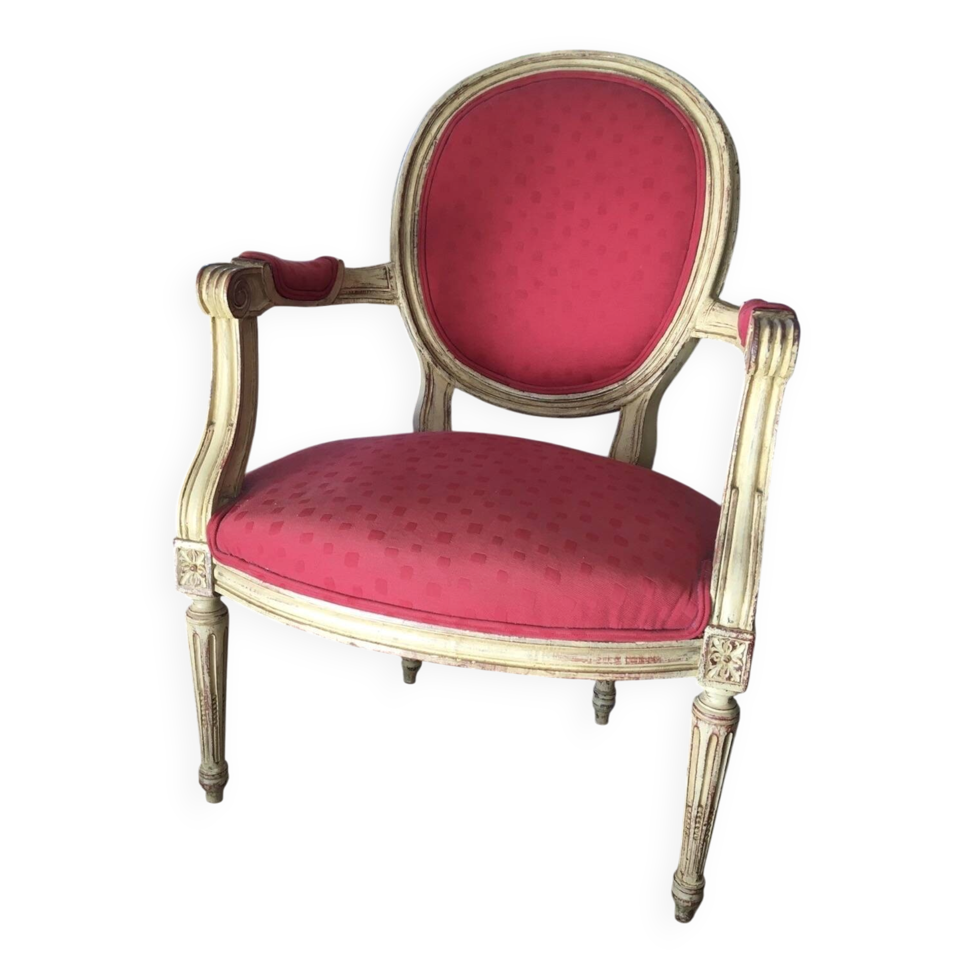 Louis XVI style medallion armchair