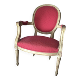 Fauteuil médaillon style Louis XVI