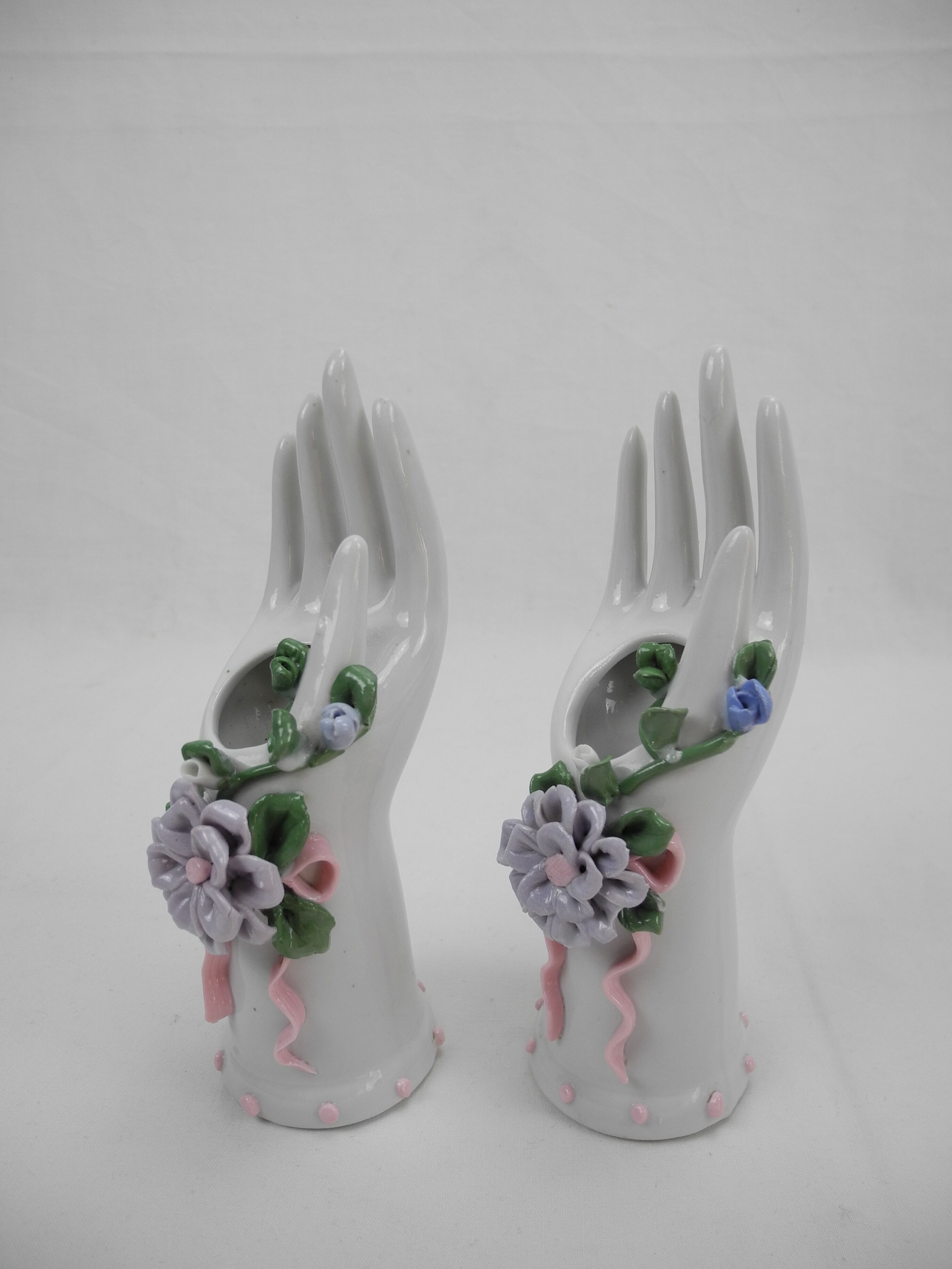 Pair of vintage ring holders ring holders stand shabby decor