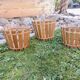 Série de 3 cache pots en bambou années 70