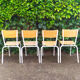 Series of 4 school chairs