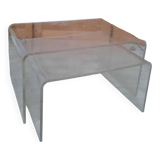 2 plexiglass nesting tables
