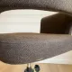 Vintage Mid-Century brown office chair with wheels from the 1970s.