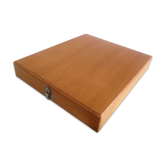 Old 60s varnished/vintage wood slide box