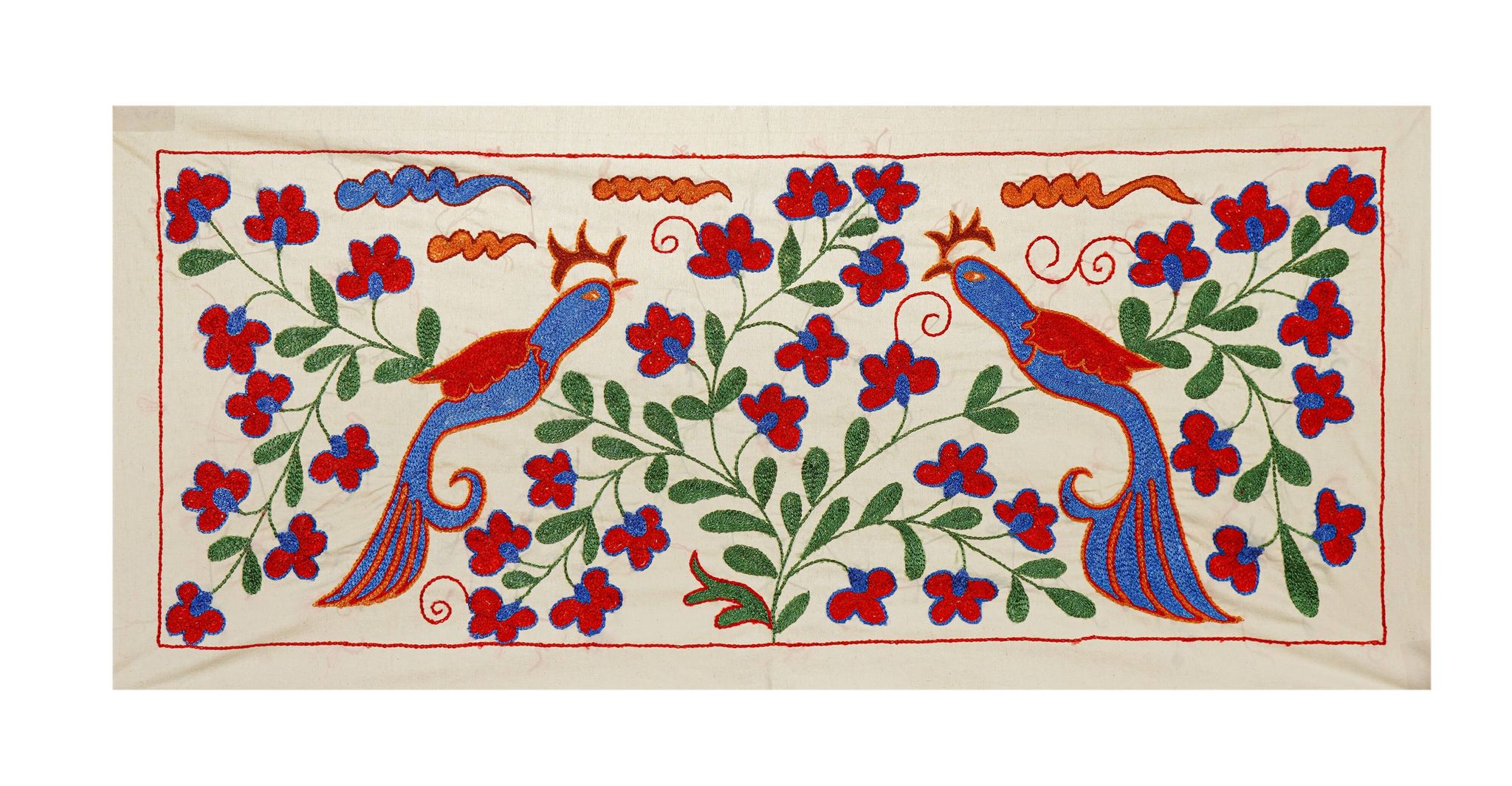 Vintage Turkish hand-knotted rug 45x96cm