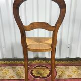 Suite of 6 Louis Philippe chairs mulched in walnut