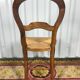 Suite de 6 chaises Louis Philippe paillées en noyer