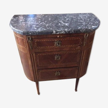 Commode 3 tiroirs dessus marbre gris