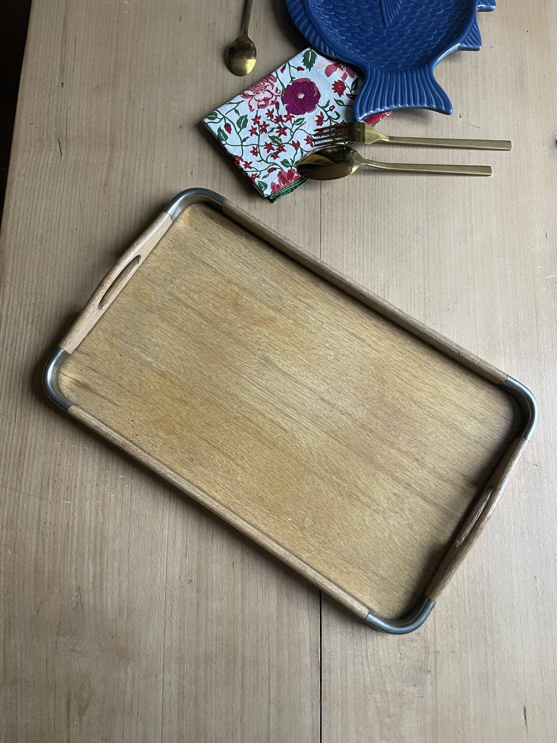 Wooden vintage tray
