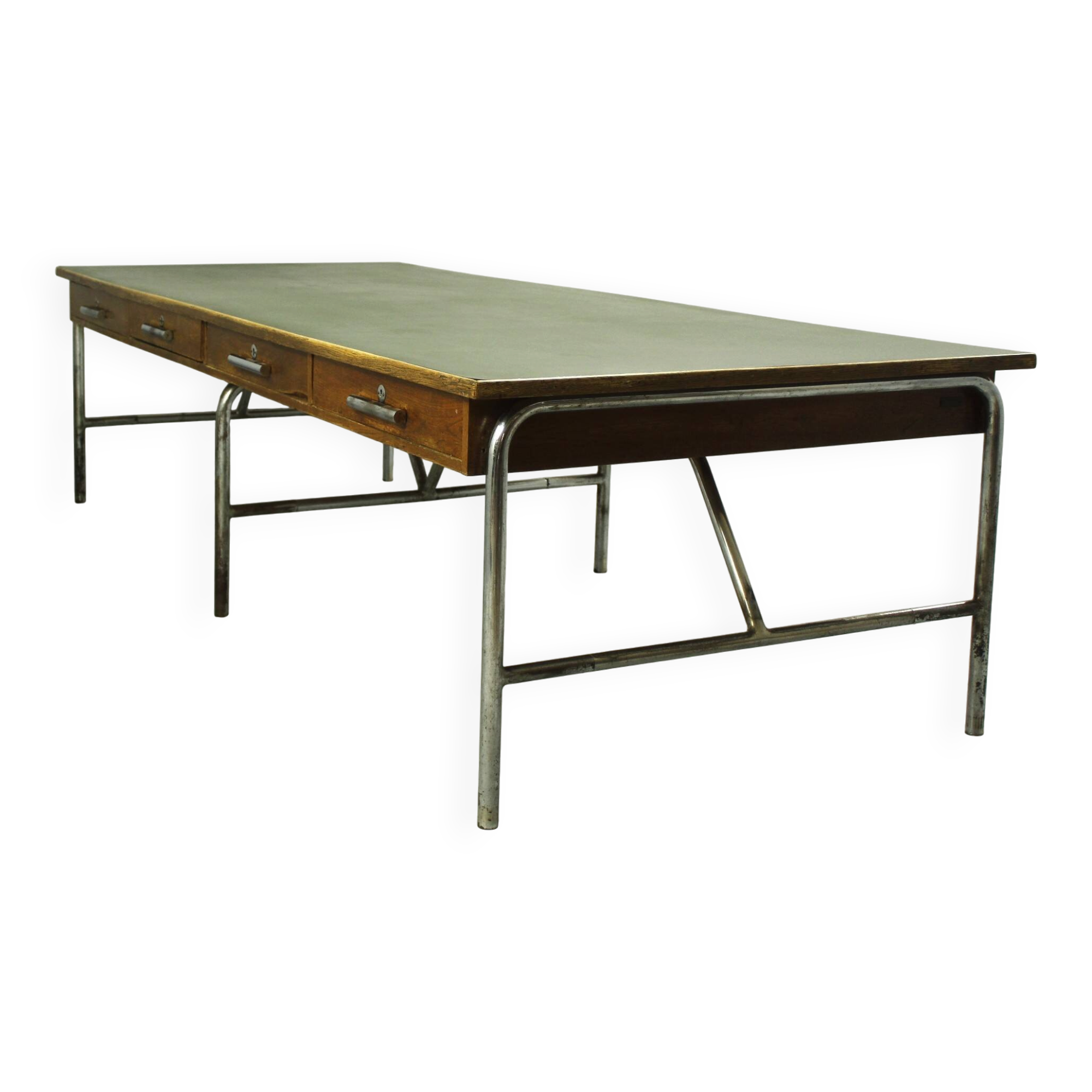 Vintage Bauhaus Desk in Oak, 1930s, II
