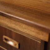 Bureau vintage classique scandinave moderne en bois de teck avec tiroirs, 1960s