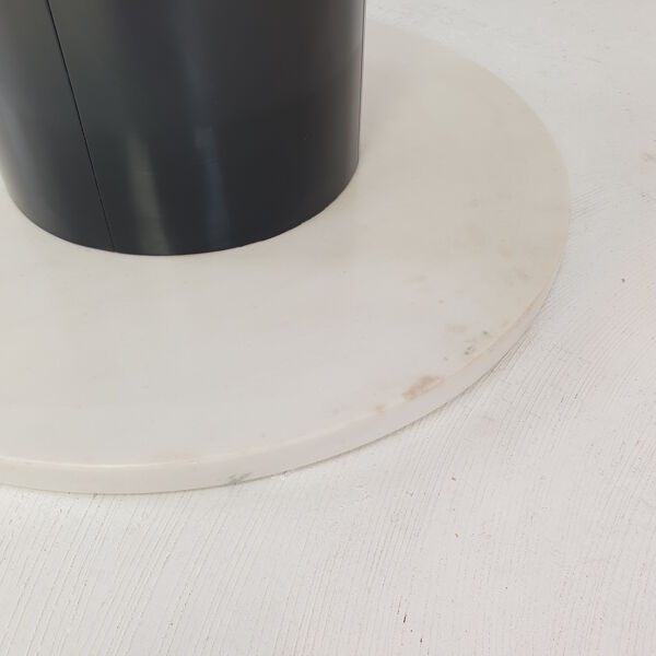Table à manger ronde en marbre, années 1980