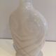 White opaline glass owl vase. Around 1970.