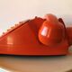 Orange Socotel phone with keys from the 70s 80s