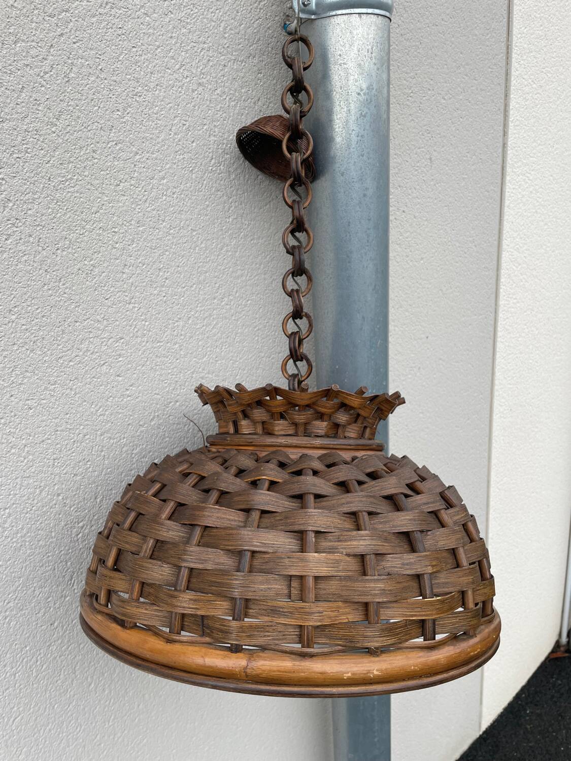 Vintage rattan ceiling light