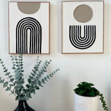 Duo Tableaux abstrait